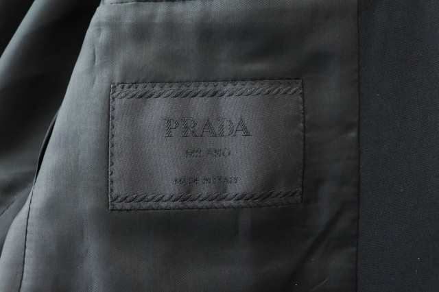 中古】プラダ PRADA 2BUTTON TAILORED JACKET ラペル切替 2B