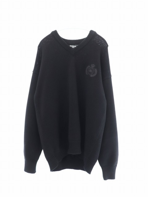 モンクレール 21AW logo-intarsia knitted jumper