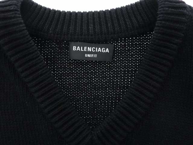 中古】バレンシアガ BALENCIAGA 21AW FREE INTARSIA KNIT V-NECK