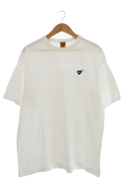 【中古】ヒューマンメイド HUMAN MADE HEART BADGE T-SHIRT ハート バッジ ロゴ 刺繍 半袖 Tシャツ XL 白  230312/103｜au PAY マーケット