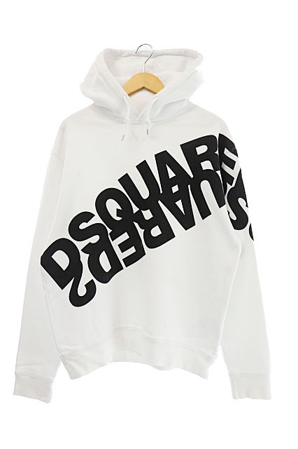 DSQUARED2 ディースクエアード パーカー ホワイト Lサイズ