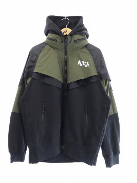 sacai サカイ パーカー 黒 ブラック 2 M L