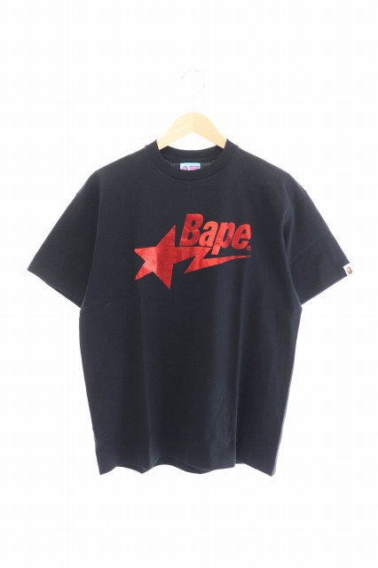 A BATHING APE エイプ ベイプスタ 半袖シャツ グレー L