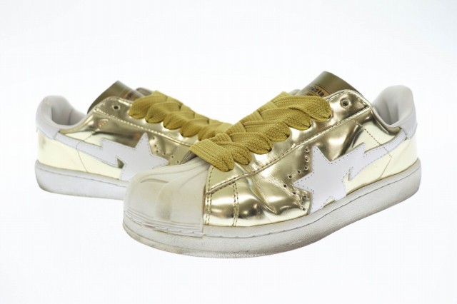 中古】アベイシングエイプ A BATHING APE SKULL STA GOLD スカルスタ