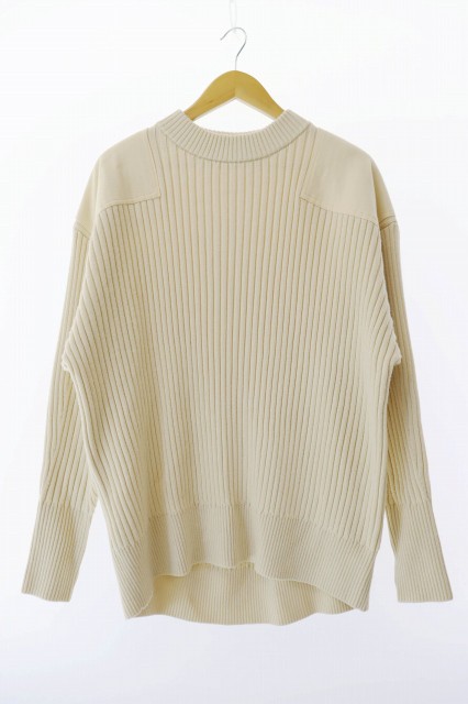 【中古】ハイク HYKE 19AW COMMAND SWEATER リブコマンド セーター 192-11176 1 アイボリー ● 2412119の通販は
