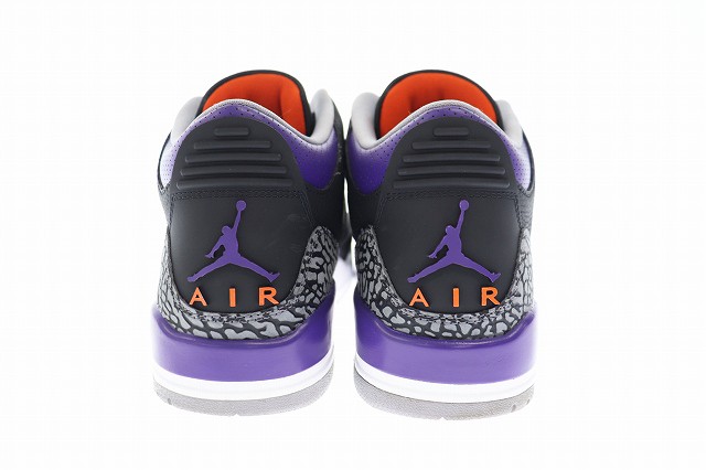 中古】ナイキ NIKE AIR JORDAN 3 RETRO BLACK COURT PURPLE エア