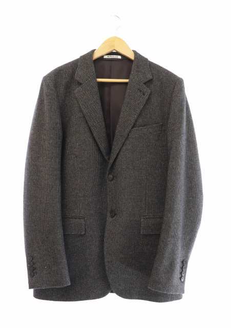 【中古】オーラリー AURALEE 22AW ORGANIC COTTON CASHMERE WOOL TWEED JACKET コットン カシミヤ  ツイード ジャケット｜au PAY マーケット