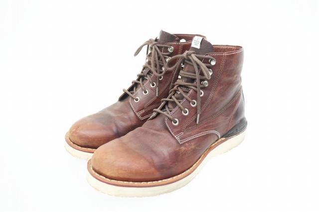 【中古】ビズビム VISVIM VIRGIL BOOTS KNGR-FOLK ヴァージル ブーツ カンガルーレザー レースアップ 27 ▲ 240815