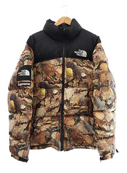 シュプリーム ×ノースフェイス/THE NORTH FACE 枯葉柄ナイロンウエ