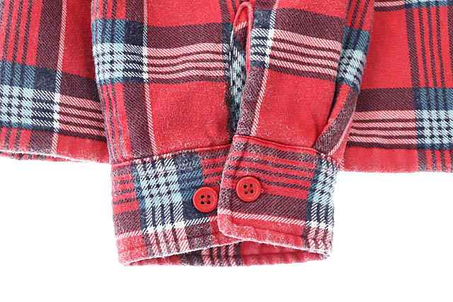 中古】シュプリーム SUPREME 21AW Faux Fur Collar Flannel Shirt