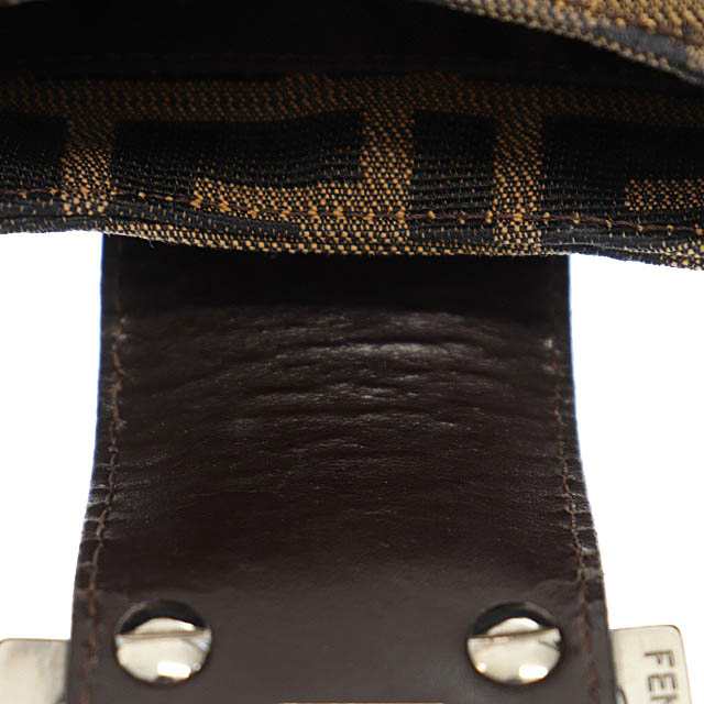 中古】フェンディ FENDI ズッカ柄 バケツ型 レザー キャンバス ハンド