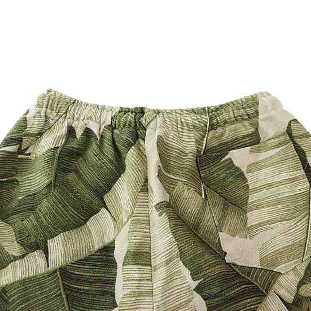 【中古】JUNGLE GURL ジャングル ガール KAINOA KILIKOPELA SHORTS リーフ柄 ショーツ ショート パンツ M 緑  230801｜au PAY マーケット