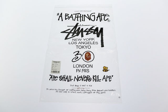 中古】アベイシングエイプ A BATHING APE ×STUSSY ステューシー NFS