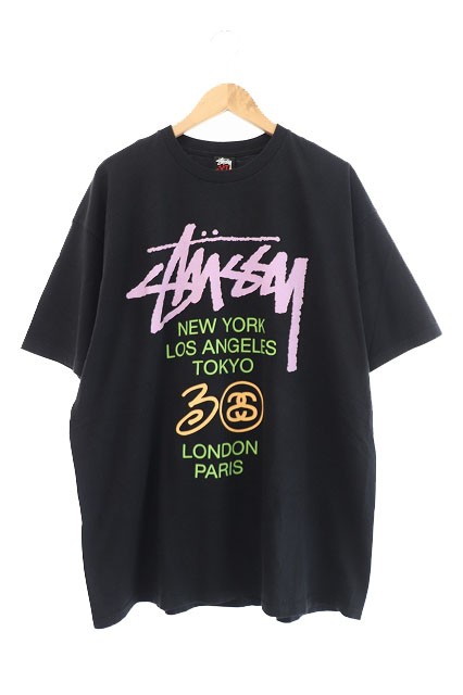 中古】ステューシー STUSSY 30周年記念 限定 WORLD TOUR TEE ワールド