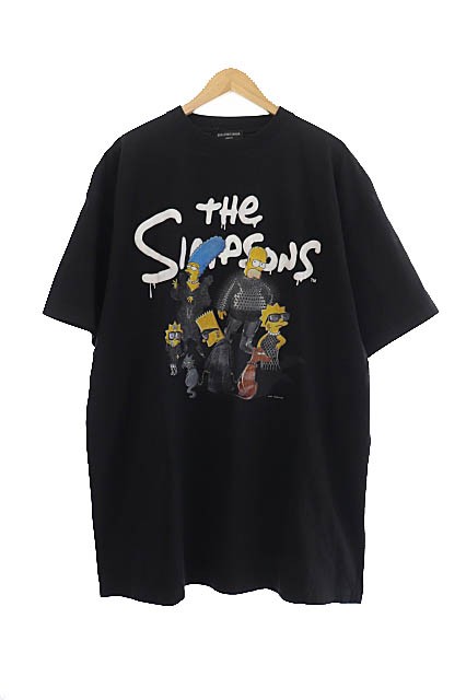 【中古】バレンシアガ BALENCIAGA ×The Simpsons シンプソンズ 22SS Oversized T-Shirt 半袖 Tシャツ  2黒■ 231013｜au PAY マーケット