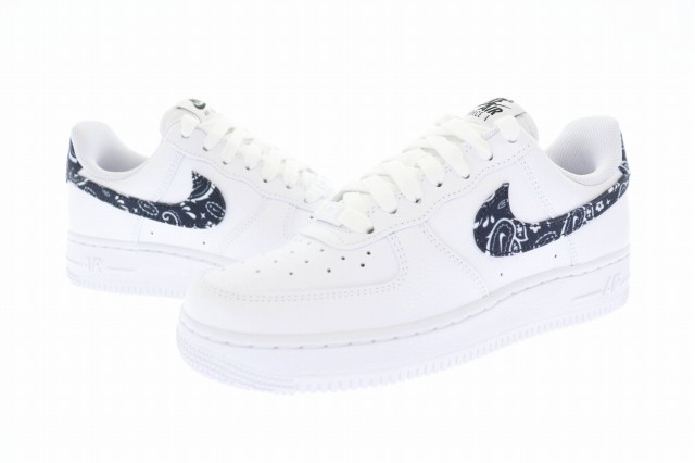 中古】ナイキ NIKE WMNS AIR FORCE 1 LOW 07 ESSENTIAL BLACK PAISLEY ...