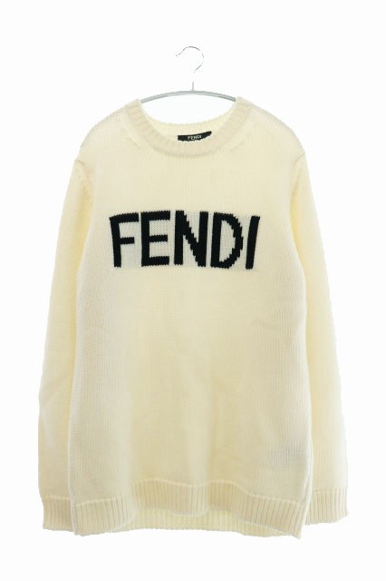 中古】フェンディ FENDI Logo Intersia Knit ロゴ インターシャ プル