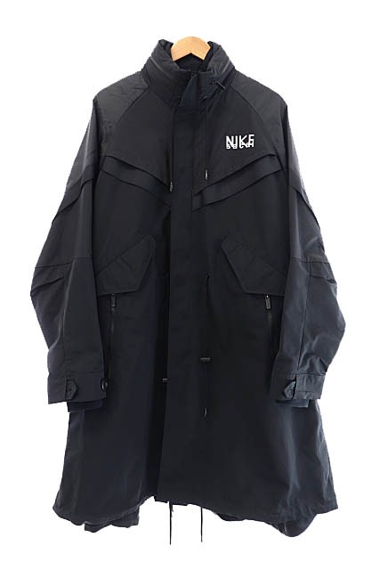 その他ナイキ ×サカイ Sacai  NRG Trench Jacket DQ9028-222 ロゴプリントナイロンコート メンズ XXL