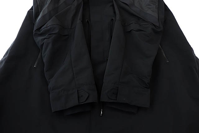 ナイキ ×サカイ Sacai  NRG Trench Jacket DQ9028-010 ロゴプリントナイロンコート メンズ S