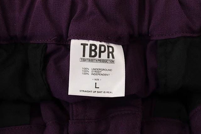 【中古】タイトブース TIGHTBOOTH TBPR BAGGY SLACKS バギー スラックス ワイド パンツ L 紫 パープル ● 230829  メンズ｜au PAY マーケット