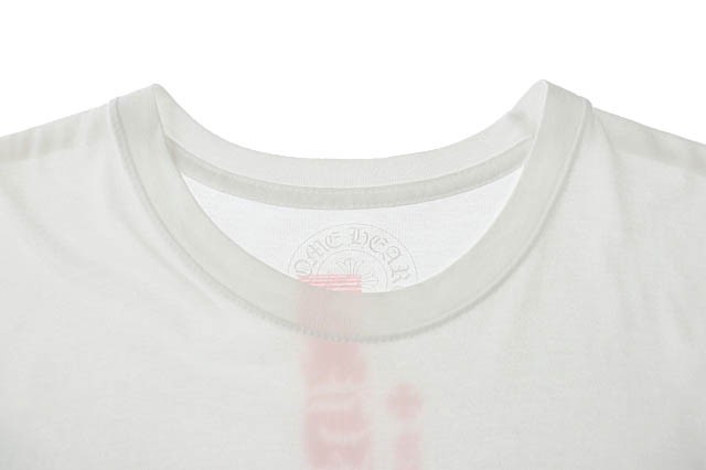 CHROME HEARTS クロムハーツ Neon Pink Stripe Logo Tee ネオンピンクストライプロゴ 半袖Tシャツ ブラック/ピンク