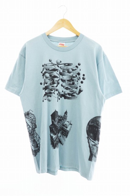 Supreme◇M.C. ESCHER COLLAGE TEE/17SS/Tシャツ/L/コットン-