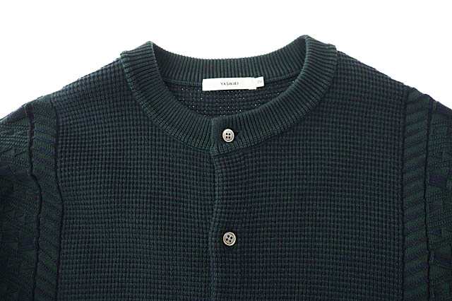 【中古】ヤシキ YASHIKI 21AW Shigure Cardigan コットン ニット カーディガン YSK-21AW-KN01 2 緑  グリーン 231021｜au PAY マーケット