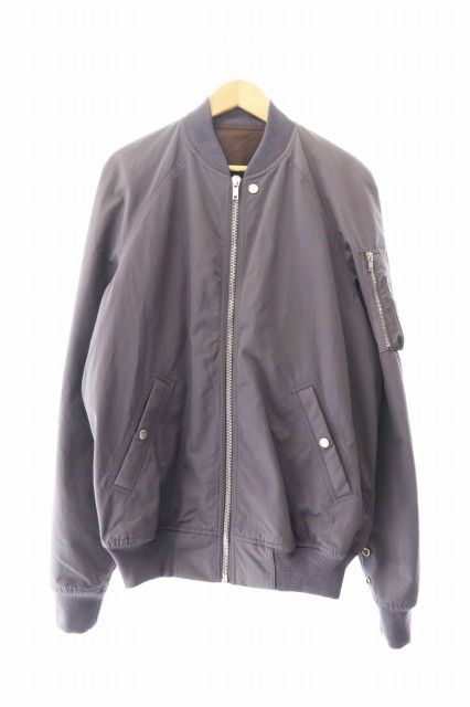 【中古】リックオウエンス Rick Owens 17AW RAGLAN FLIGHT BOMBER PLUM ボンバー ジャケット 50 ☆AA★ 240120