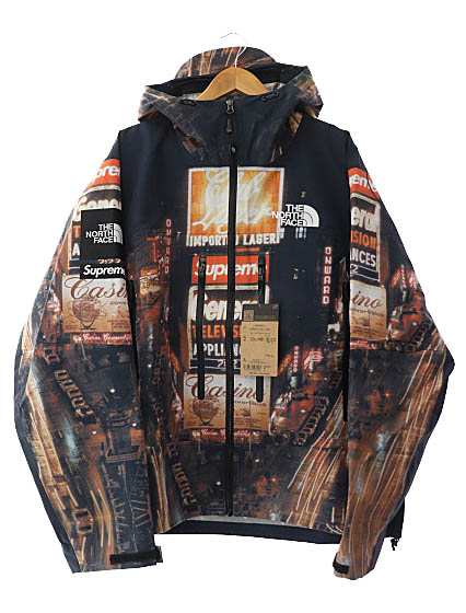 【中古】シュプリーム ×ノースフェイス 22AW Taped Seam Shell Jacket タイムズスクエア マウンテンパーカー■240224