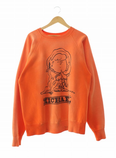 【中古】SAINT MICHAEL セントマイケル 23AW CRW N SWT / MICHAEL / ORANGE クルーネック スウェット トレーナー