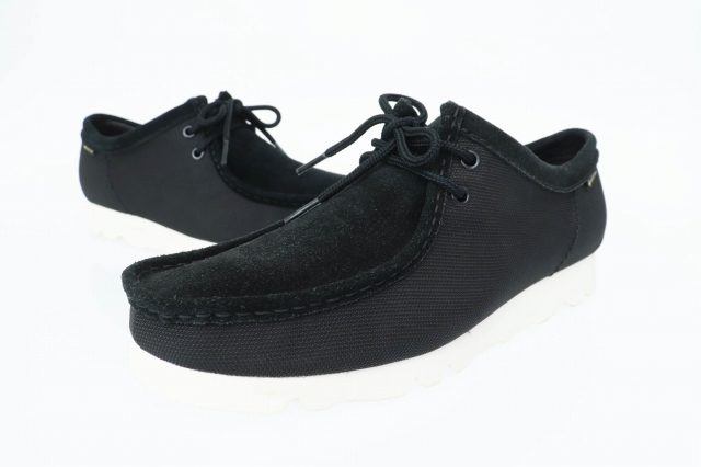 【中古】クラークス clarks Wallabee GTX Black Canvas ワラビー キャンバス シューズ ブーツ ゴアテックス 26149449の通販は