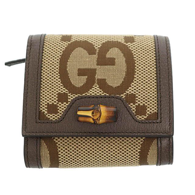 最安値，低価 【中古】グッチ GUCCI ジャンボ GG ダイアナ バンブー