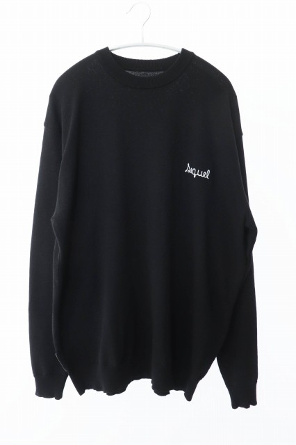 【中古】シークエル SEQUEL 23SS CREW NECK KNIT クルー ネック ニット セーター SQ-23SS-KN-02 XL 黒 ブラック