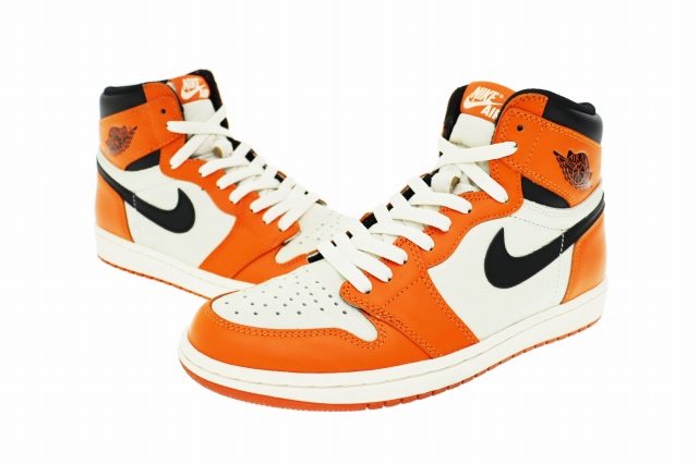 【中古】ナイキ NIKE AIR JORDAN1 RETRO HIGH REVERSE SHATTERED BACKBORD 555088-113 26.5 オレンジ ▲ 250601