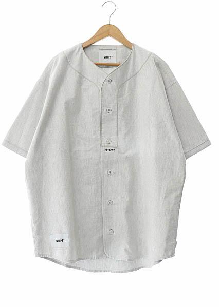 【中古】ダブルタップス WTAPS 21SS LEAGUE SS リーグ ベースボール 半袖 シャツ 211TQDT-SHM06 03 グレー 240621の通販は
