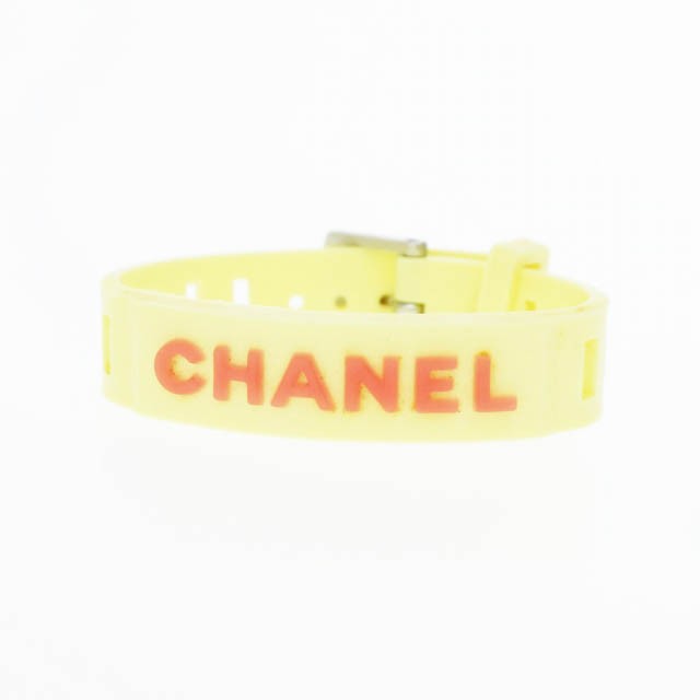 【中古】シャネル CHANEL 99P ロゴ ラバー ブレスレット イエロー ブランド古着ベクトル 中古▲■240618 レディース