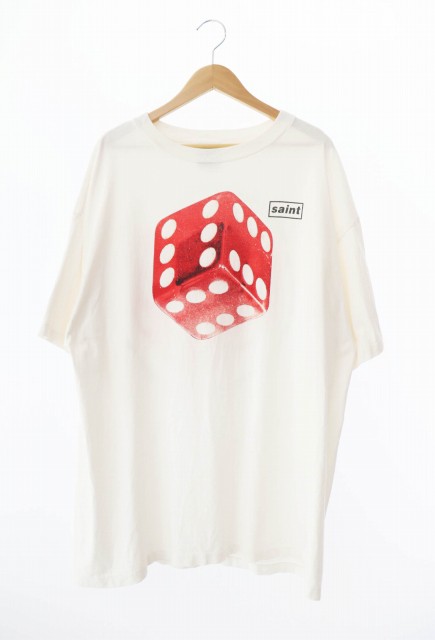 【中古】セントマイケル SAINTMICHAEL 23SS DICE TEE ダイス クルーネック Tシャツ 半袖 SM-S23-0000-014 XXL 白