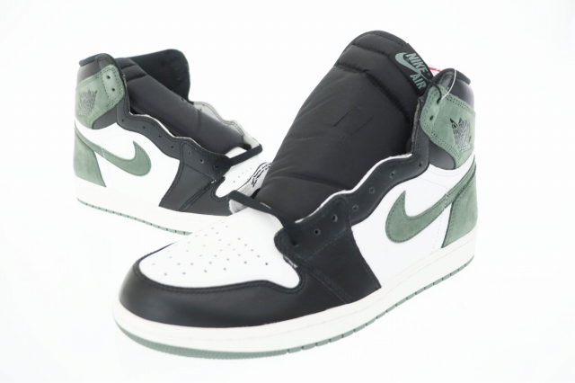【中古】ナイキ NIKE AIR JORDAN 1 RETRO HIGH OG Clay Green エアジョーダン ワン クレイ グリーン 555088-135 28.5