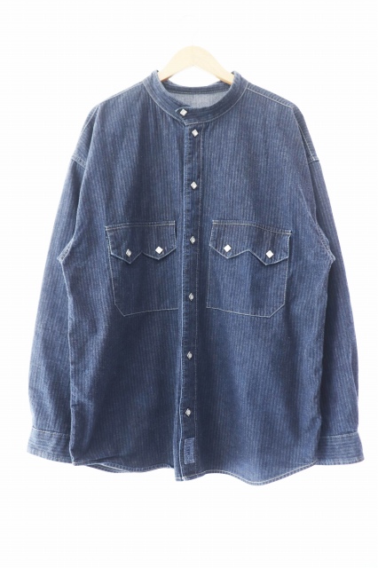 【中古】テンダーロイン TENDERLOIN 22SS デニム ヘリンボーン ボタン ウエスタン 長袖 シャツ M インディゴ 240710の通販は