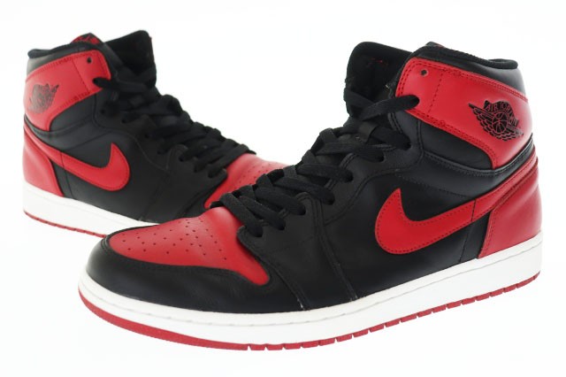 【中古】ナイキ NIKE AIR JORDAN 1 RETRO HIGH OG BRED 2013 30cm 555088-023 エア ジョーダン ブレッド ▲■ 240909