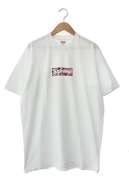 【中古】シュプリーム SUPREME × 村上隆 20SS COVID-19 Relief Box Logo Tee kaikai kiki 半袖 Tシャツ M白 240811