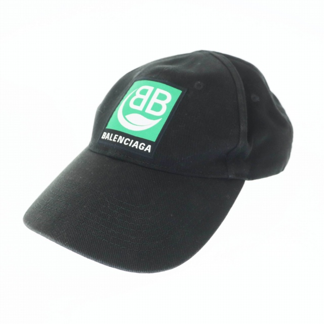 【中古】バレンシアガ BALENCIAGA BB Logo Cap ビービー ロゴ キャップ 帽子 593188 310B2 L 黒 ☆AA★▲240905の通販は