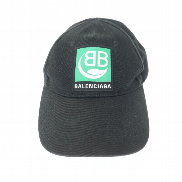 【中古】バレンシアガ BALENCIAGA BB Logo Cap ビービー ロゴ キャップ 帽子 593188 310B2 L 黒 ☆AA★▲240905の通販は