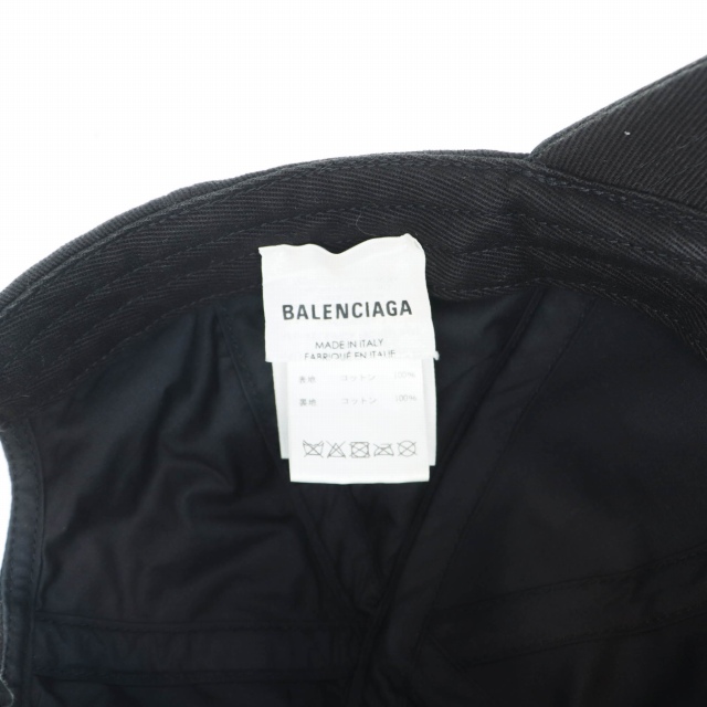 【中古】バレンシアガ BALENCIAGA BB Logo Cap ビービー ロゴ キャップ 帽子 593188 310B2 L 黒 ☆AA★▲240905の通販は