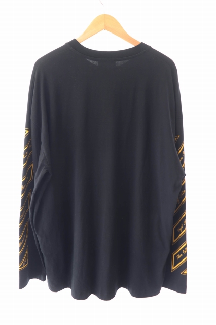 中古】オフホワイト OFF WHITE 24SS スリーブ ロゴ プリント 長袖T