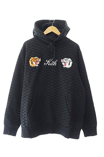 【中古】キスニューヨークシティ KITH NYC 東京 限定 Tiger Souvenir Hoodie Black タイガー パーカー M 黒 240826