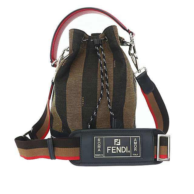 【中古】フェンディ FENDI MON TRESOR モントレゾール ペカン柄 巾着 2WAY ショルダー ハンド バッグ☆AA★▲■241010