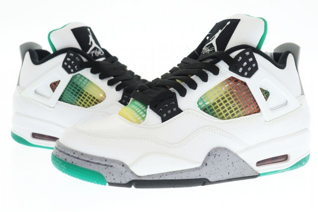 【中古】ナイキ NIKE WMNS AIR JORDAN 4 RETRO LUCID GREEN 28.5cm AQ9129-100 エア ジョーダン ▲■ 240923