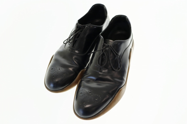 【中古】プラダ PRADA 15AW ラバーソール タンクソール レーザー シューズ 2EG125 9 黒 ブラック ☆AA★●▲ 250503