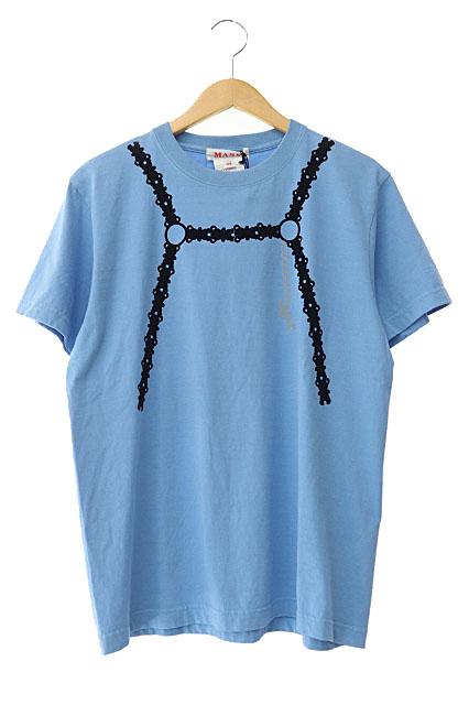【中古】MASU エムエーエスユー FLOCKY DOLL HARNESS T-SHIRT SAX ハーネス 半袖 Tシャツ MASS-CS1324 44青●■241010の通販は